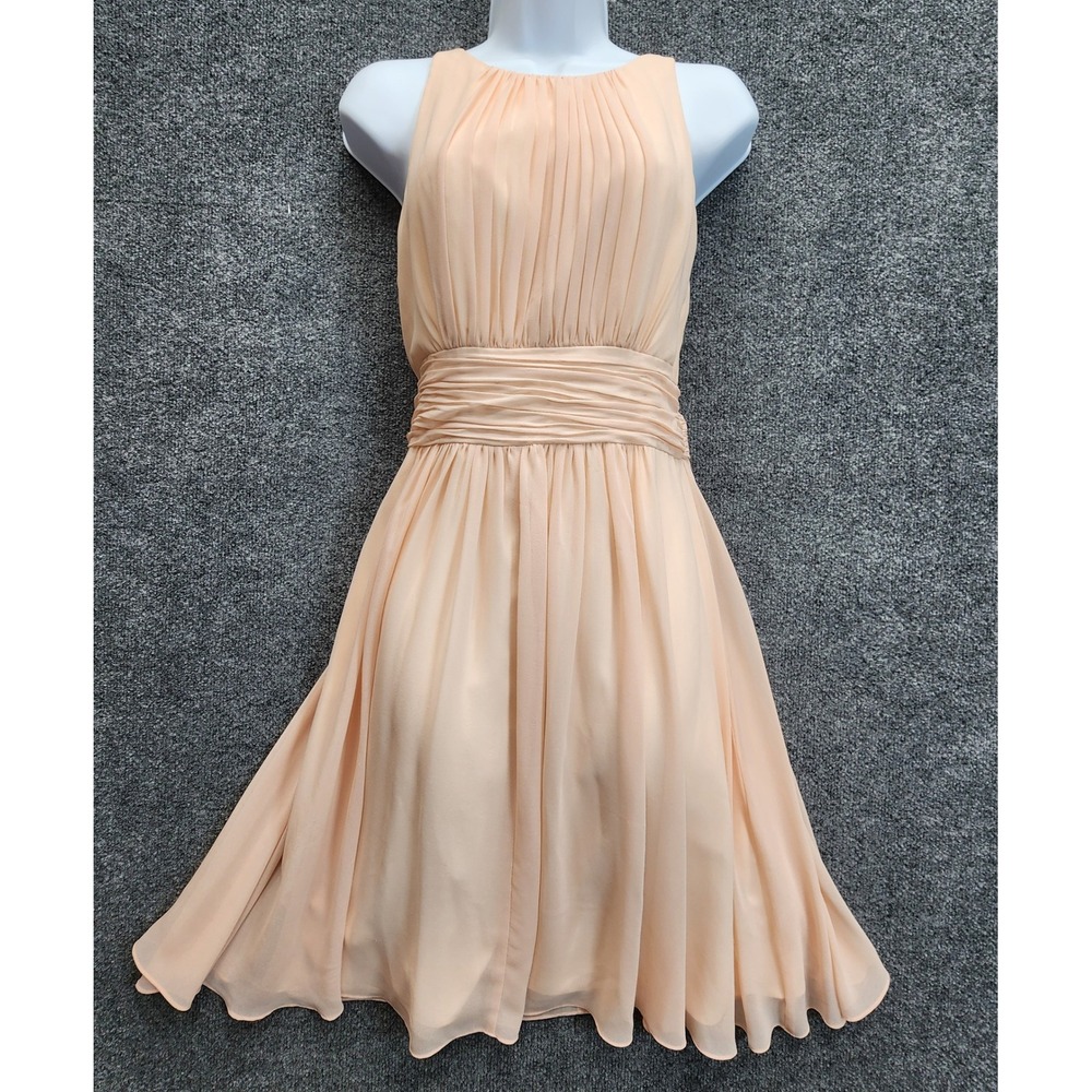 Lauren Ralph Lauren Evening Fairy Cocktail Pleated Chiffon Fit Flare Dress 8